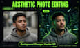 do aesthetic photo editing, hacker dp and hd background editing