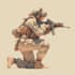 make military character design or concept art