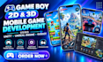 do game boy 2d 3d mobile game with unity unreal engine godot game development