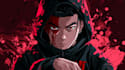 make a professional anime header with custom characters
