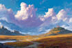 draw a natural landscape and background illustration