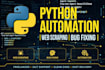 python automation, web scraping, python scripts and bug fix