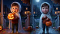 create a spooky 3d ai halloween videos