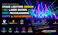 design stage lighting, rgb laser shows, dmx programming, onyx and showxpress