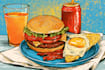 food pop art illustration