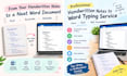 type handwritten notes into word