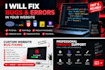 fix bugs and errors in your PHP HTML CSS javascript website