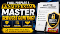 prepare a professional master services contract to protect your agency