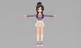 model stylized low poly 3d character, assets for roblox and animation