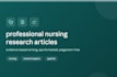 write nursing research articles