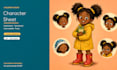design childrens book characters and expression sheets