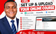setup,upload online course on teachable website,thinkific kajabi community ims