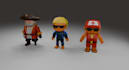 create stylized low poly 3d characters for games, animations