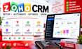 do zoho CRM migration, setup sales pipeline setup, zoho automation, integration