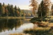 paint a handmade landscape oil painting on canvas
