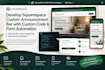 develop squarespace custom announcement bar with custom code and form automation