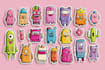 design cute kawaii stickers and doodles illustration