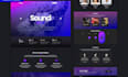 create a modern music website for artists, djs, bands, musicians record label