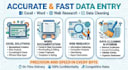 do data entry, excel, copy paste, PDF to excel , web research