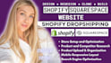design shopify website, squarespace website design, shopify dropshipping