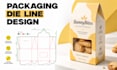 create custom packaging box dieline, die cut and print ready template