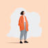 create a clean and modern flat character illustration