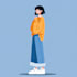 design a professional flat character for your project