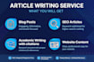 write SEO blogs and academic content