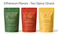 design luxury tea spice and snack pouch packaging