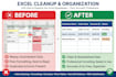 fix excel formulas, clean and organize your spreadsheet in 2 hours