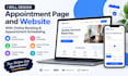 design appointment website page online booking scheduling website landing page