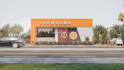 develop drive thru restaurant site plan with car parking layout, car wash render