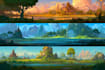 draw a natural landscape and background illustration