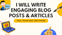 write engaging blog posts and website content