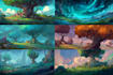 draw fantasy environment, landscape illustrations or fantasy landscape