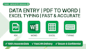 do fast PDF to word data entry typing work in 24 hours
