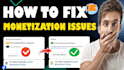 audit facebook monetization issues and draft appeals