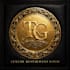 design luxury gold logo in black and gold for restaurant