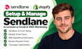 setup sendlane ecommerce email SMS sendlane shopify email flows review request