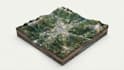 create 3d terrain model , relief map, topographic map landscape and environment