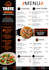 design a modern restaurant menu