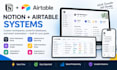 setup airtable database and notion workspace automation
