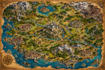 create a detailed fantasy city kingdom or medieval map