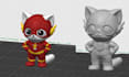 create a custom funko pop 3d action figure model, 3d toy keychain for printing