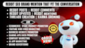 do reddit SEO backlink post to promote any company or website