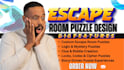 create escape room puzzle design, riddles, clues, ciphers and custom challenges
