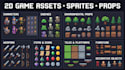 create pixel art, 2d game art, sprites and game assets