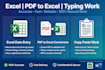 do accurate data entry, excel