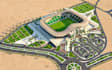 create a 3d sports facility master plan and site layout