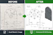 convert your mechanical sketch or image into a 2d cad drawing
